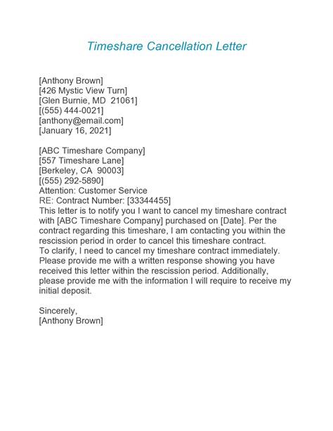 Timeshare Cancellation .